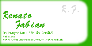 renato fabian business card