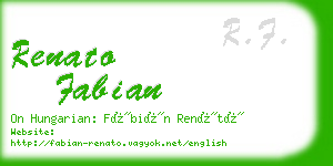 renato fabian business card